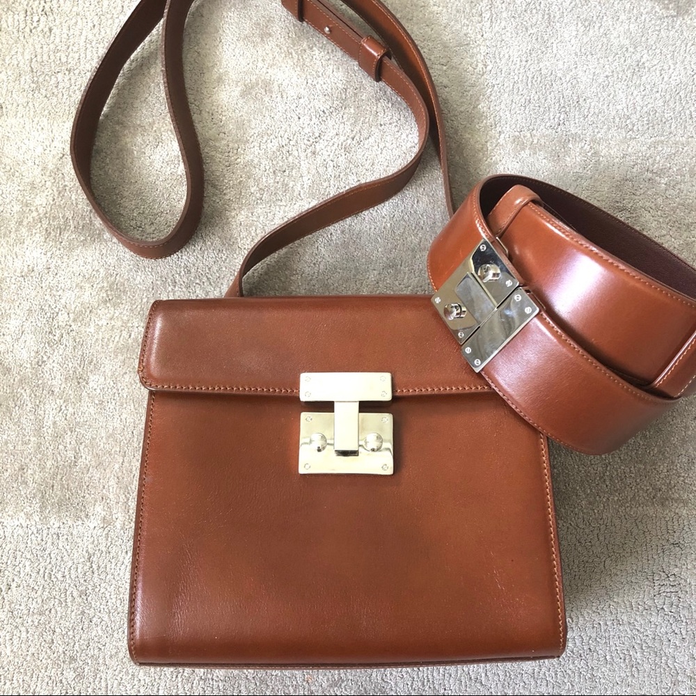 Vintage Calvin Klein leather bag and matching belt - Picture 2 of 15